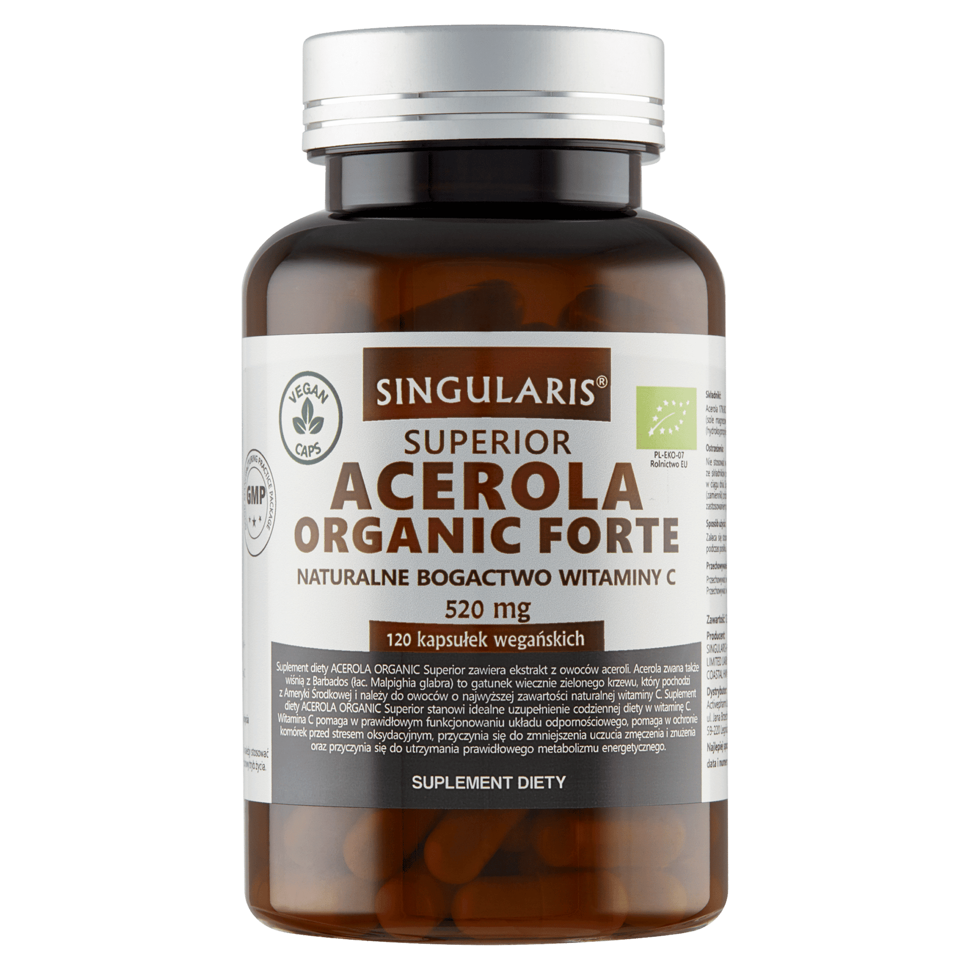 ACEROLA ORGANIC FORTE 520mg - 120 kapsułek wegańskich