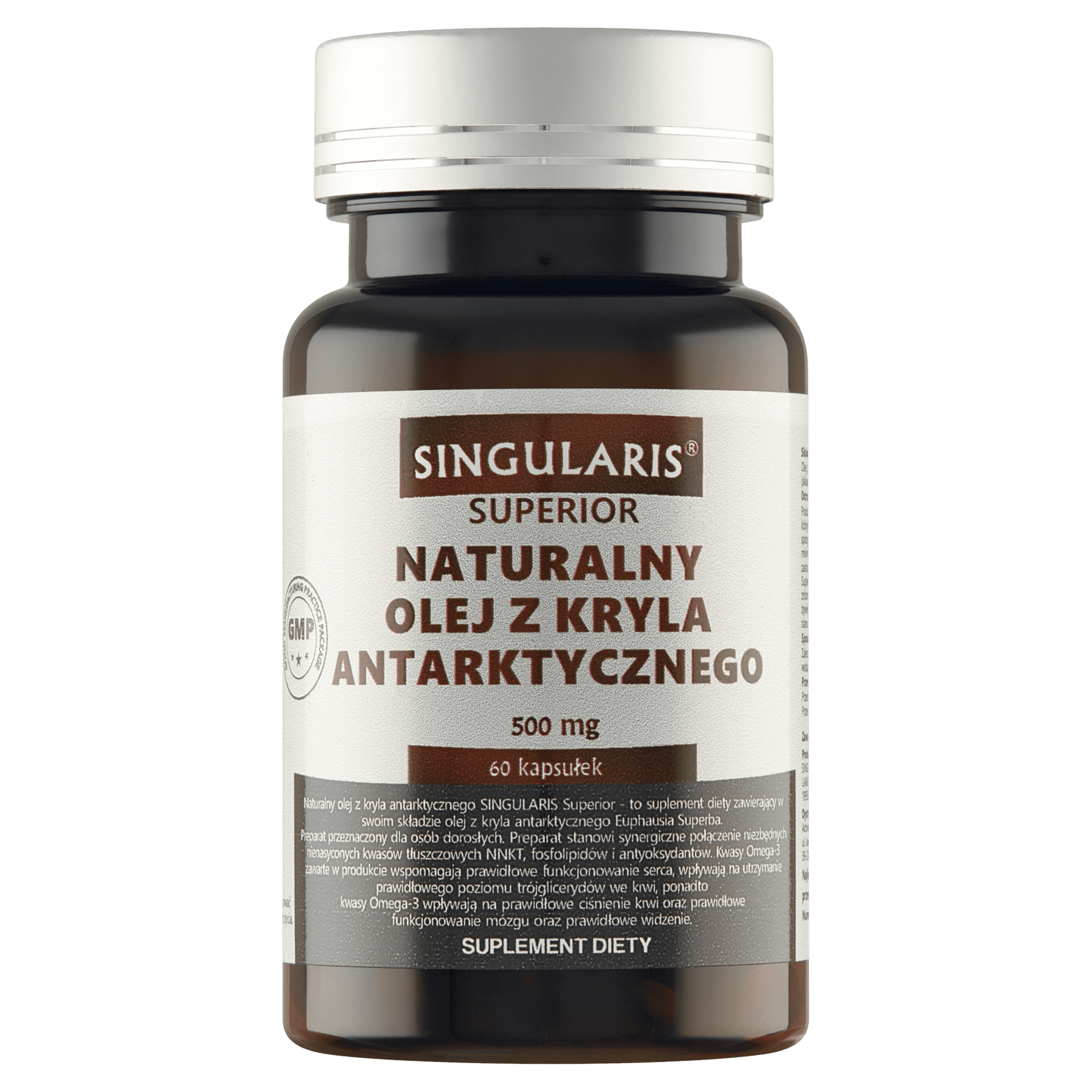 NATURALNY OLEJ Z KRYLA ANTARKTYCZNEGO 500 mg SINGULARIS® SUPERIOR - 60 kapsułek
