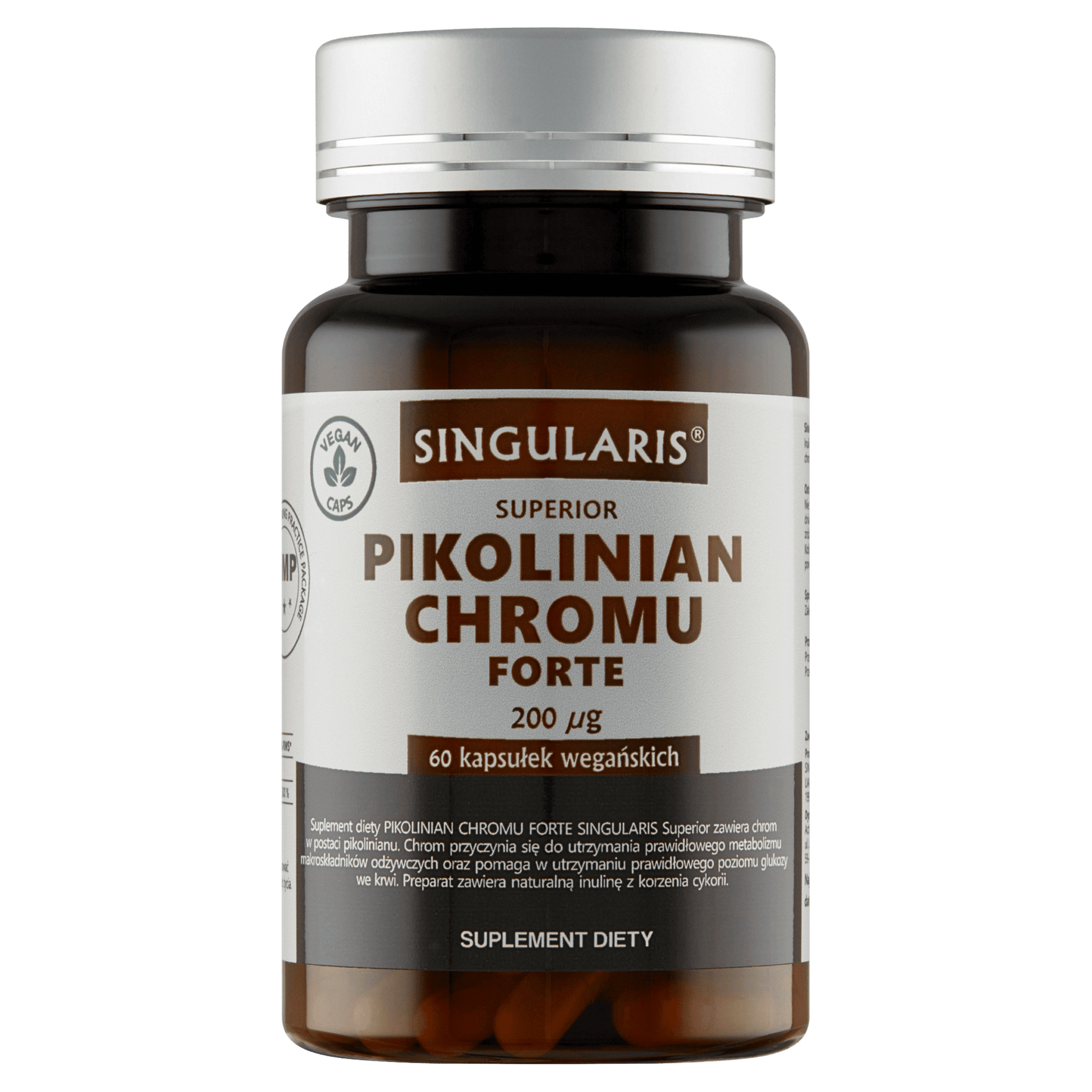 PIKOLINIAN CHROMU FORTE 200 μg SINGULARIS® SUPERIOR - 60 kapsułek wegańskich