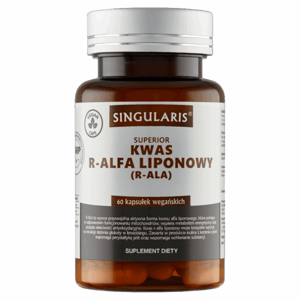 KWAS R-ALFA LIPONOWY (R-ALA) SINGULARIS® SUPERIOR 60 kapsułek wegańskich