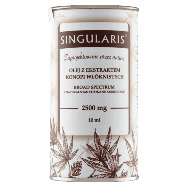 OLEJ Z EKSTRAKTEM KONOPI WŁÓKNISTYCH BROAD SPECTRUM 2500mg SINGULARIS® SUPERIOR 10ml