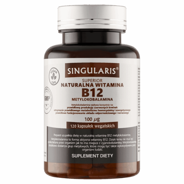 NATURALNA WITAMINA B12 100 mcg METYLOKOBALAMINA x 120 KAPS.