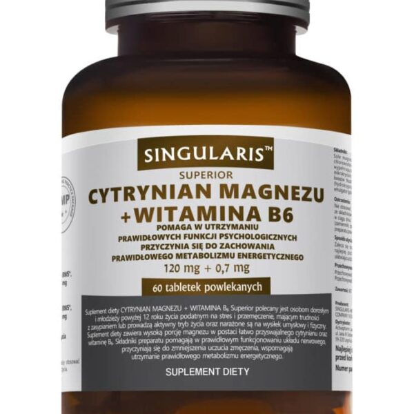 CYTRYNIAN MAGNEZU + WITAMINA B6 SUPERIOR 60 tab.
