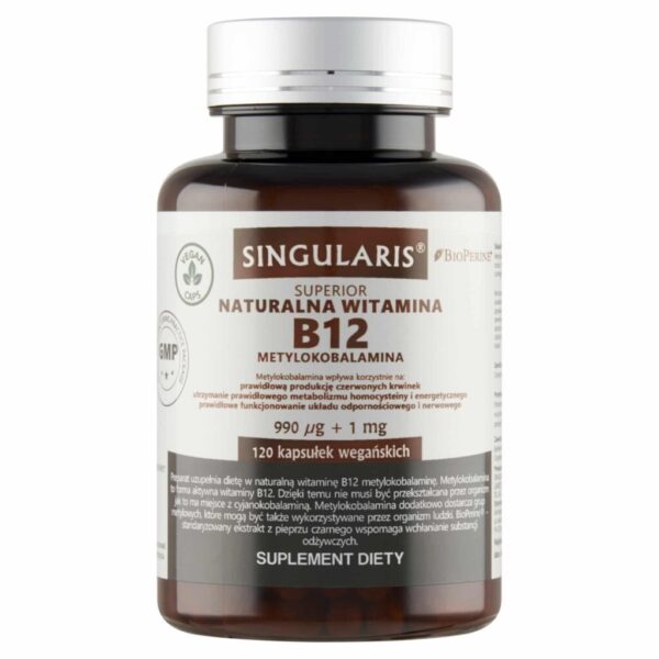 NATURALNA WITAMINA B12 990 mcg METYLOKOBALAMINA x 120 KAPS.
