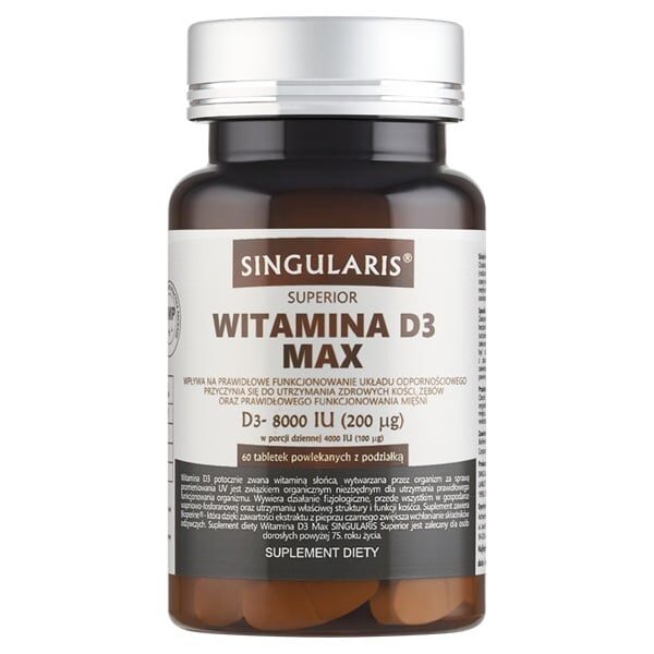 Witamina D3 MAX 8000 IU 60 tabl. Singularis Superior